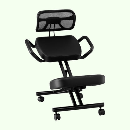 Ergonomic Desk Chair with Lumbar Support - Stool with Wheels