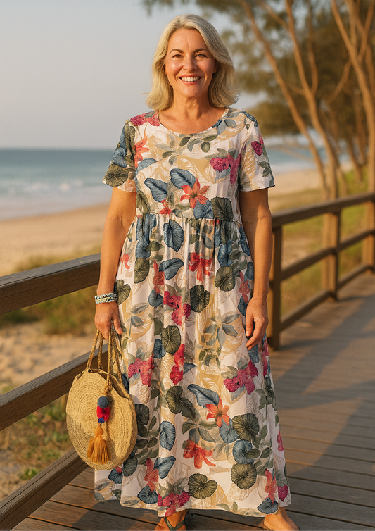 Beautiful Floral Long Maxi Dress for Women - Luxivelle