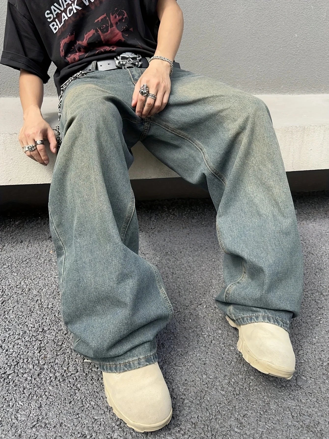 Marcel | Fashionable baggy jeans with wide legs