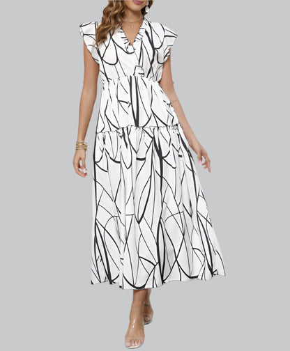 Maria | Airy V-neck summer maxi dress