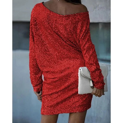 Marina | Shiny short mini dress with straps