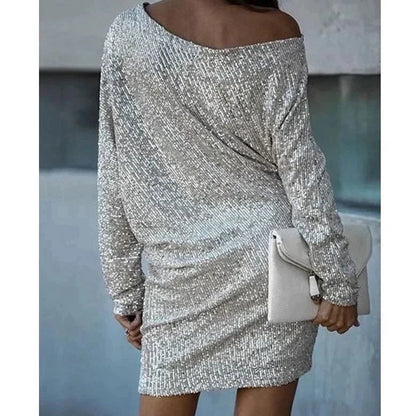 Marina | Shiny short mini dress with straps