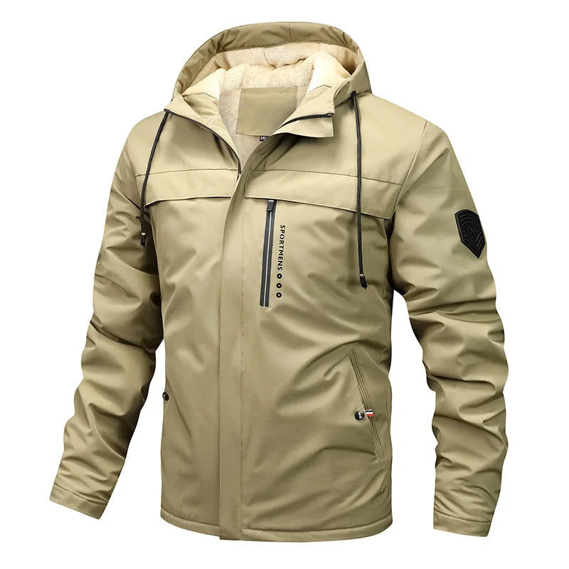 Mario | Sporty fleece quilted jacket with hood