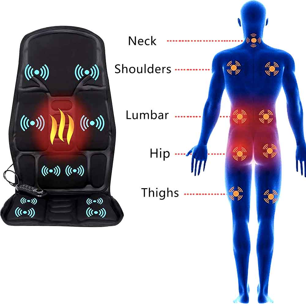 Warm Massage Seat Cushion for Back and Neck Relief