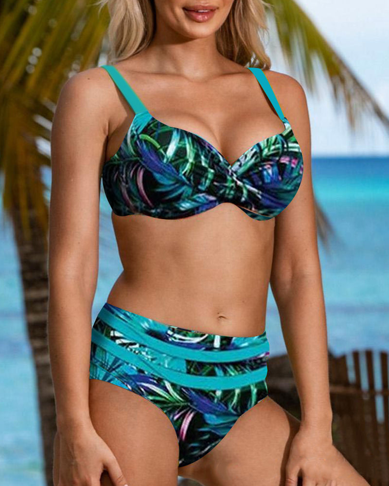 Trendy High Waist Bikini Swimsuit for Women