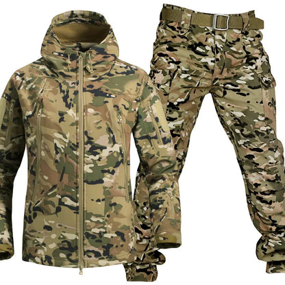 Waterproof Windproof Outdoor Jacket with Fleece and Pockets