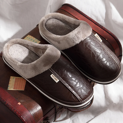 Men's Classic Faux Fur Slip On Sandals