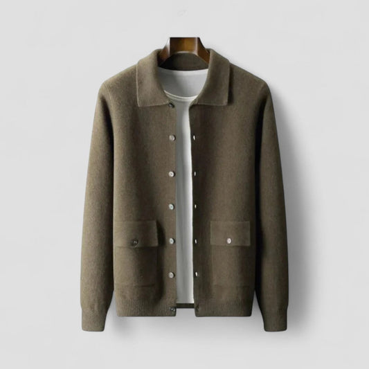 Men Button Down Knitted Winter Cardigan Long Sleeve 0