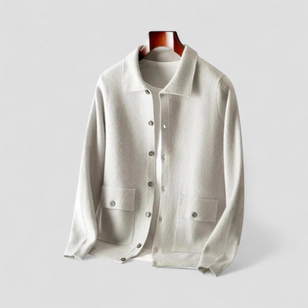 Men Button Down Knitted Winter Cardigan Long Sleeve 3