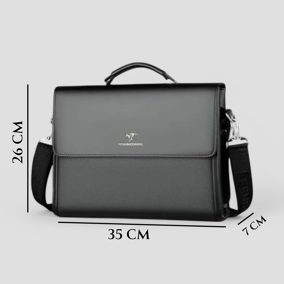 Men's Business Shoulder Bag Compact Organiser Briefcase 3
