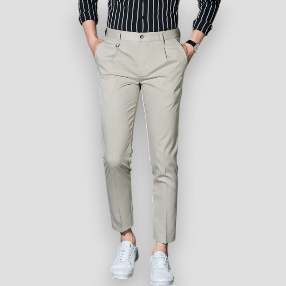 Men's Chino Trousers Stretchy Slim Fit Casual Pants 3