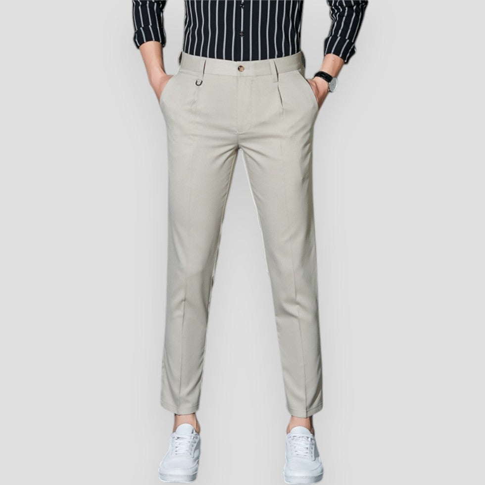 Men's Chino Trousers Stretchy Slim Fit Casual Pants 4