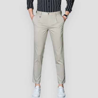 Men's Chino Trousers Stretchy Slim Fit Casual Pants 4