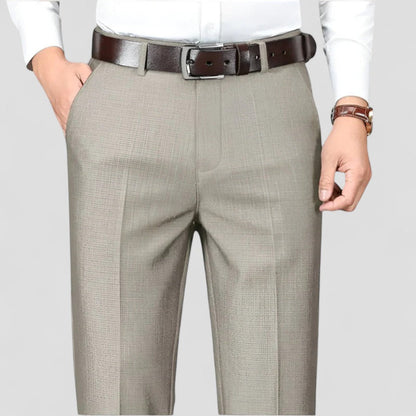 Men's Cotton Blend Formal Business Straight Leg Trousers 5