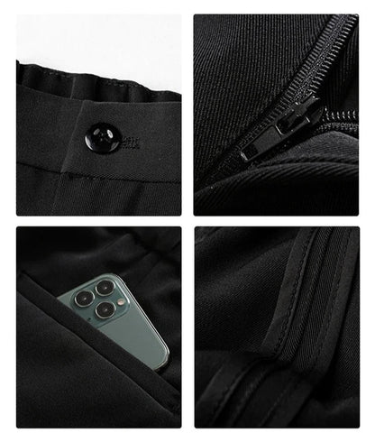 Men's Draped Formal Pants - Relaxed Fit Tailored Trousers for Business and Casual Wear 6