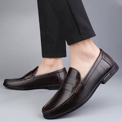 Men's Leather Loafers Slip-On Casual Shoes 7