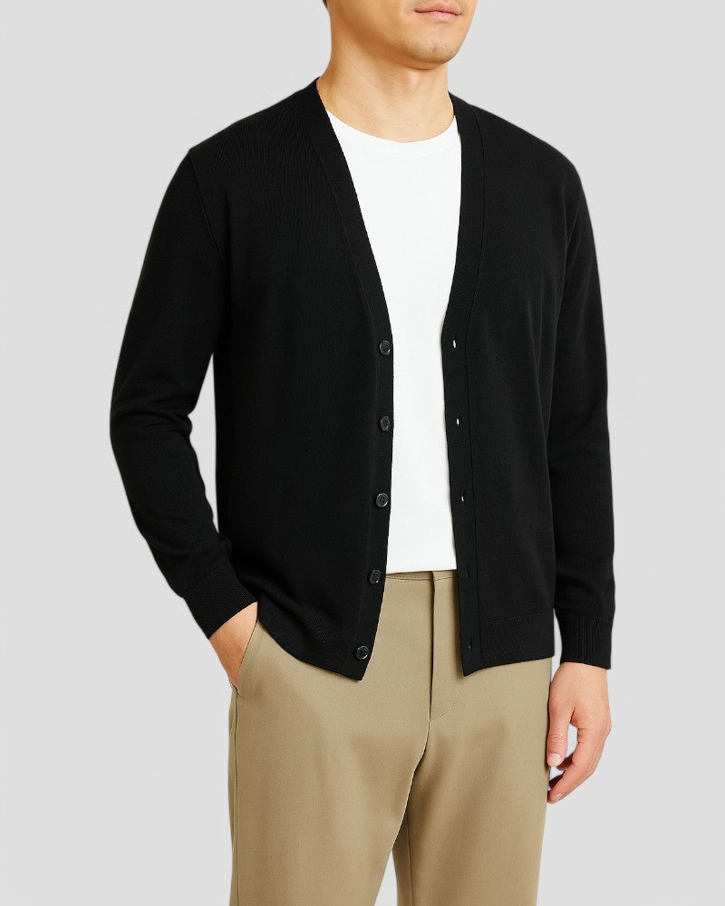 Men's Lightweight Knitted Cardigan With Buttons 3