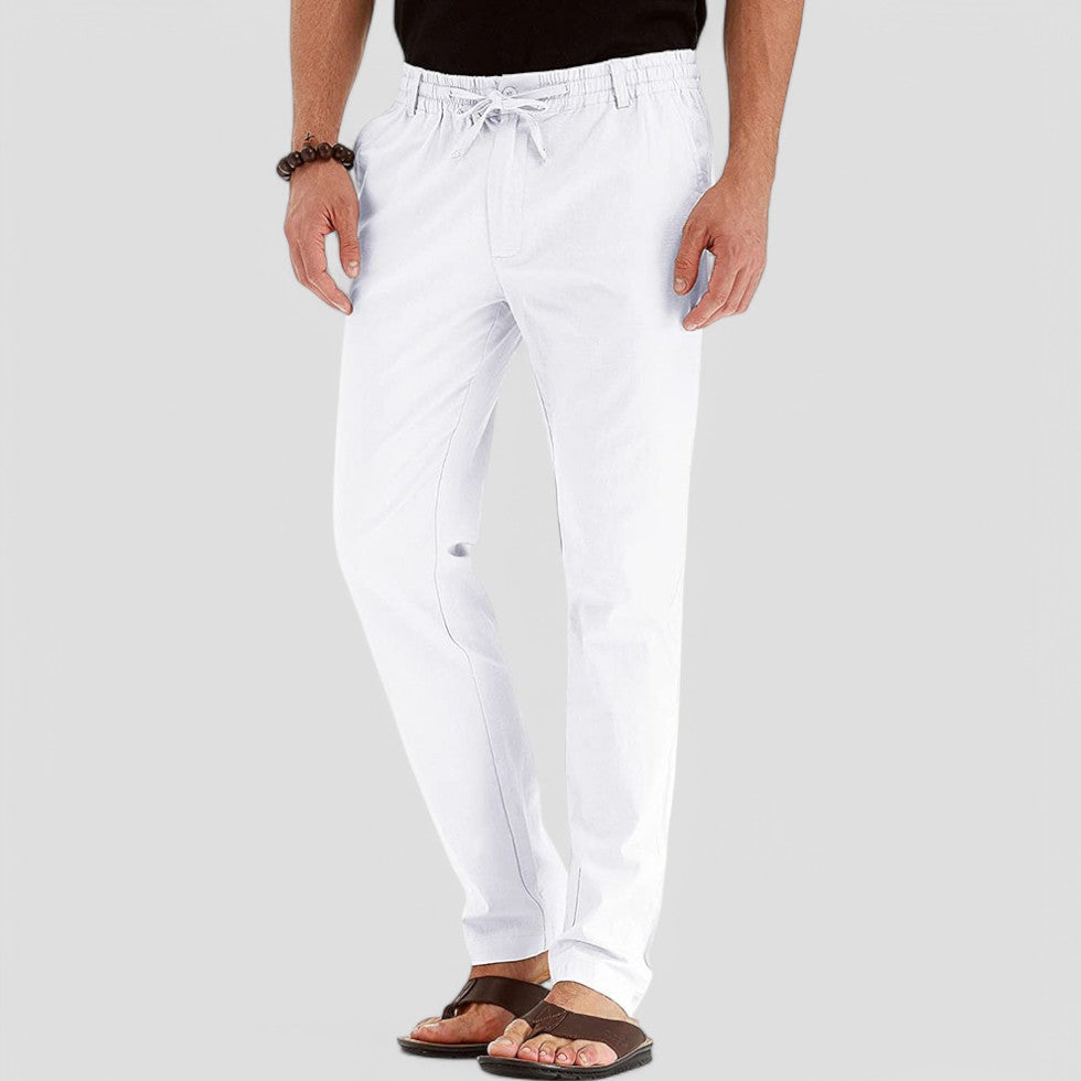 Men's Linen Trousers Summer Pants 0