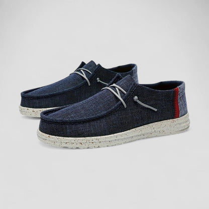 Men's Orthopedic Cotton Slip On Lightweight Woven Loafers 1