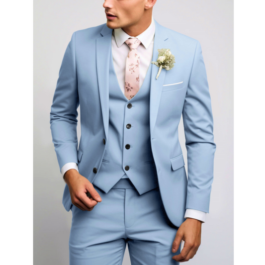 Classic Fit 3 Piece Suit | Elegant Wedding Tuxedo - Luxivelle