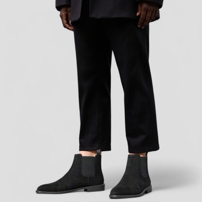Men's Suede Chelsea Boots Classic Slip-On Smart Casual Footwear 1