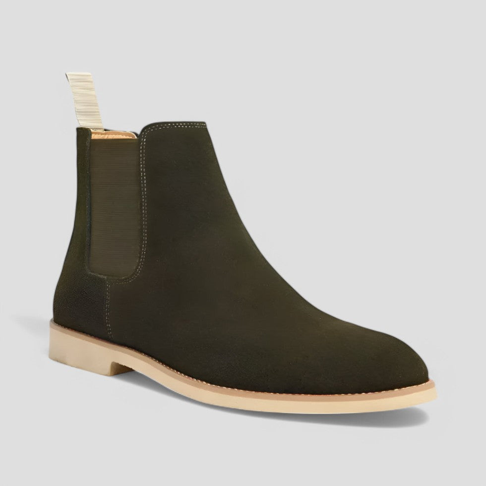 Men's Suede Chelsea Boots Classic Slip-On Smart Casual Footwear 3
