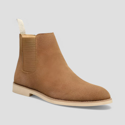 Men's Suede Chelsea Boots Classic Slip-On Smart Casual Footwear 4