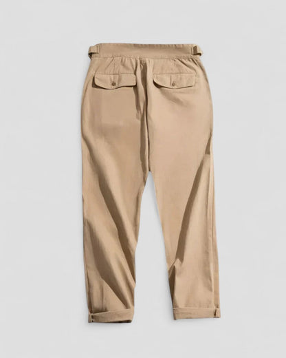 Men's Vintage Cotton Blend Straight Leg Trousers 1