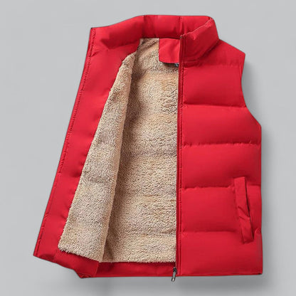 Men's winter bodywarmer with fur 3