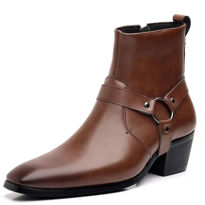 Rugged Men's Western Ankle Boots - Luxivelle