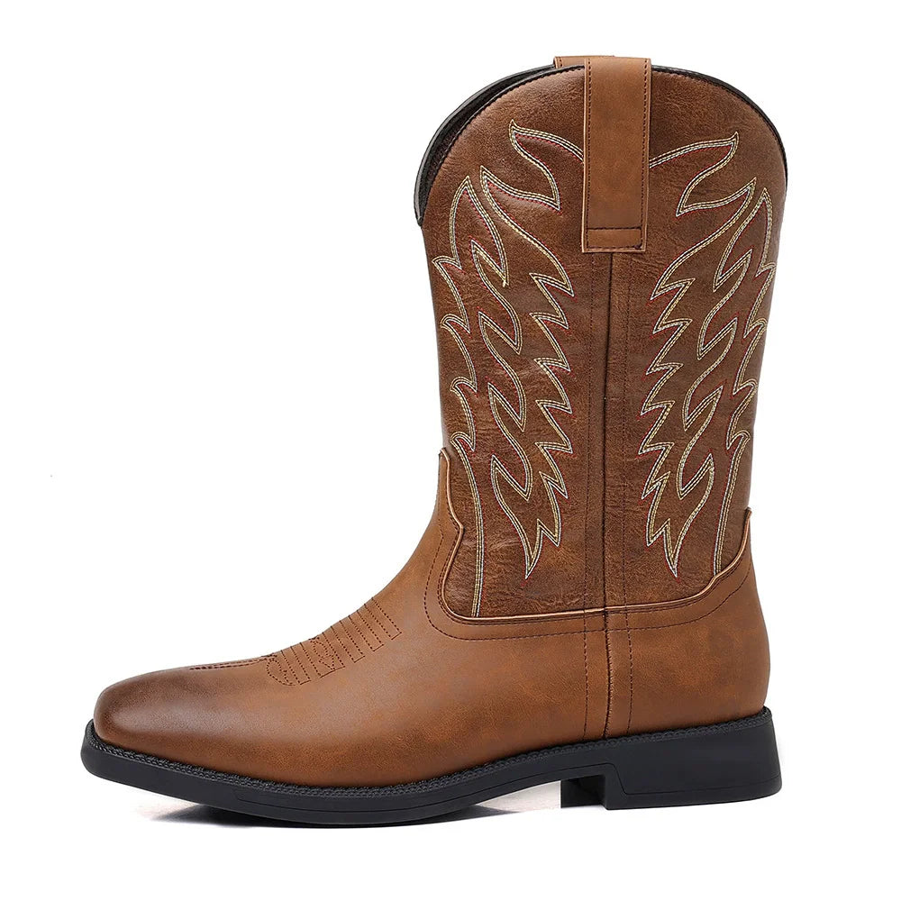 Men's Western Tall Leather Riding Boots