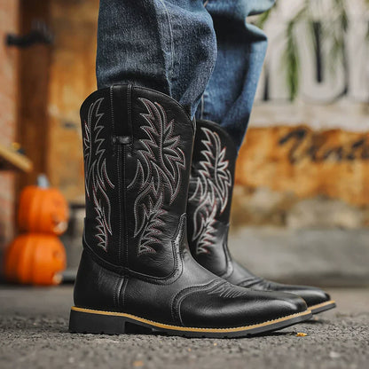 Men's Western Tall Leather Riding Boots