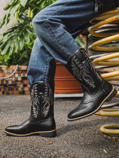 Men's Western Tall Leather Riding Boots