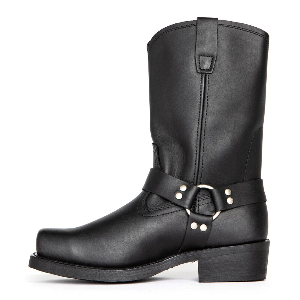 Rugged Western Boots Mid Calf Style