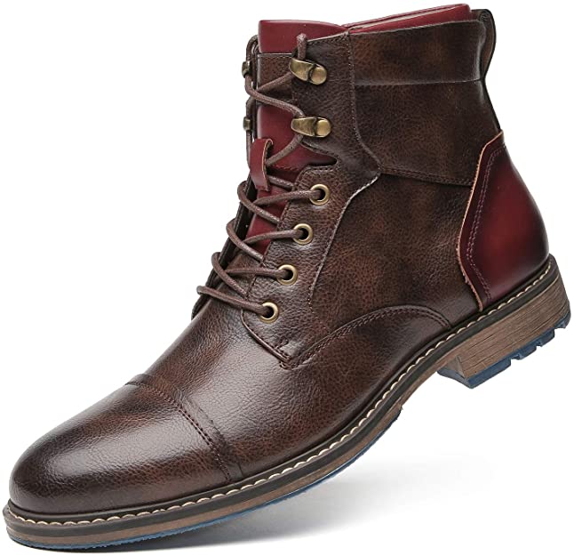 Rugged Men's Ankle Boots Lace Up Work Style