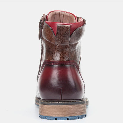 Rugged Men's Ankle Boots Lace Up Work Style