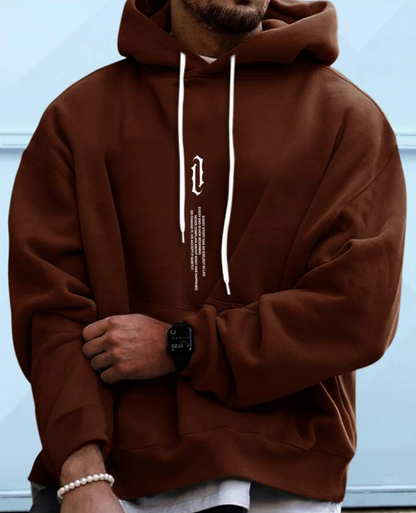 Large Graphic Men's Hooded Sweatshirt