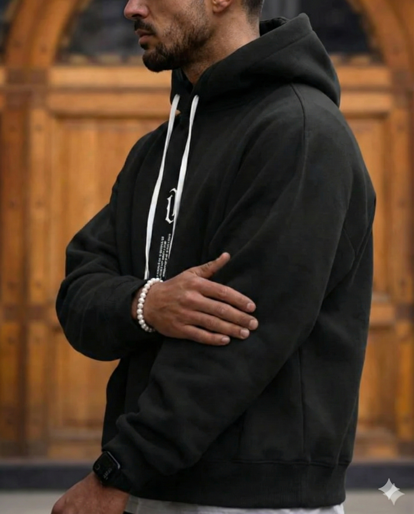 Large Graphic Men's Hooded Sweatshirt