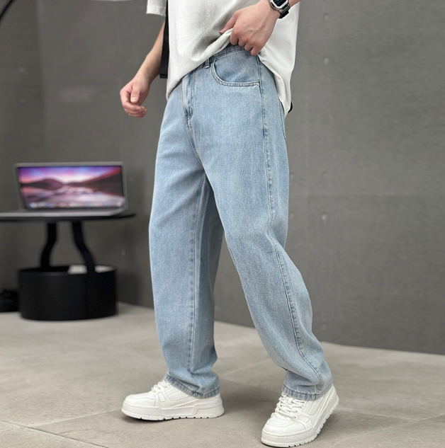 Relaxed Fit Men's Wide Leg Jeans