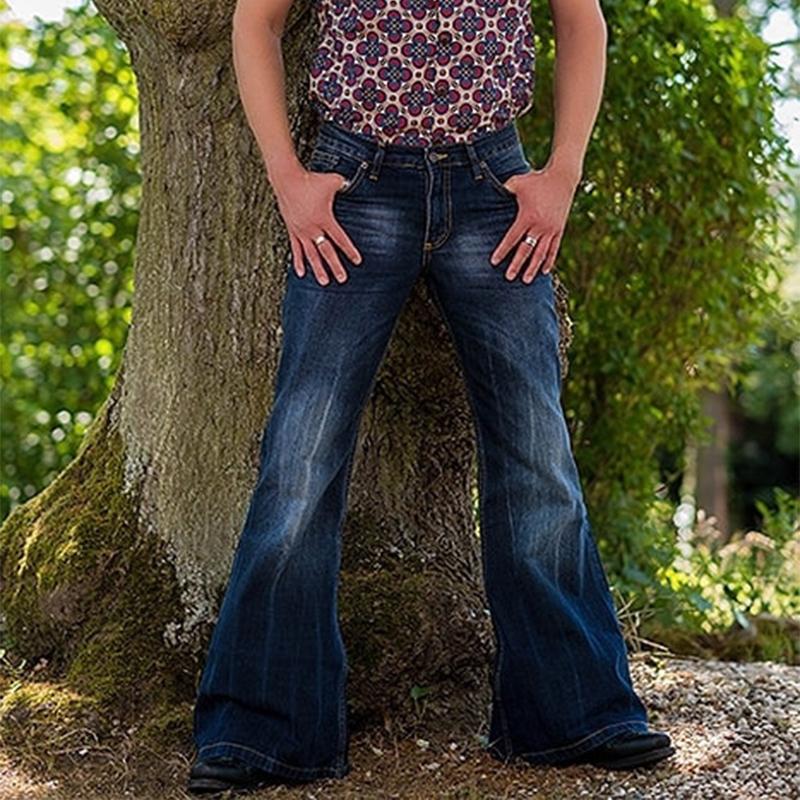 Classic Fit Distressed Denim Jeans