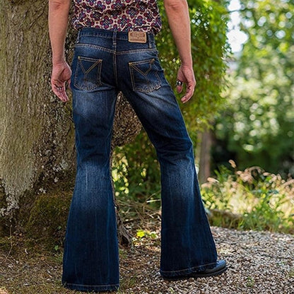 Classic Fit Distressed Denim Jeans