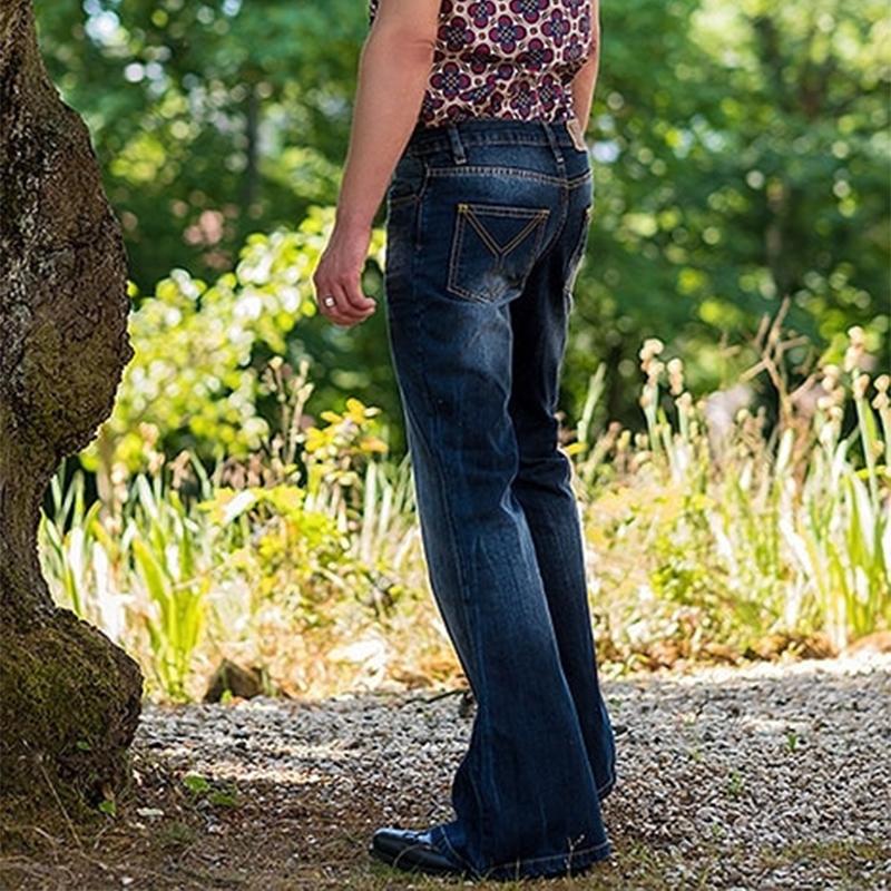 Classic Fit Distressed Denim Jeans