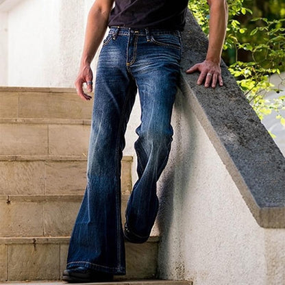 Classic Fit Distressed Denim Jeans