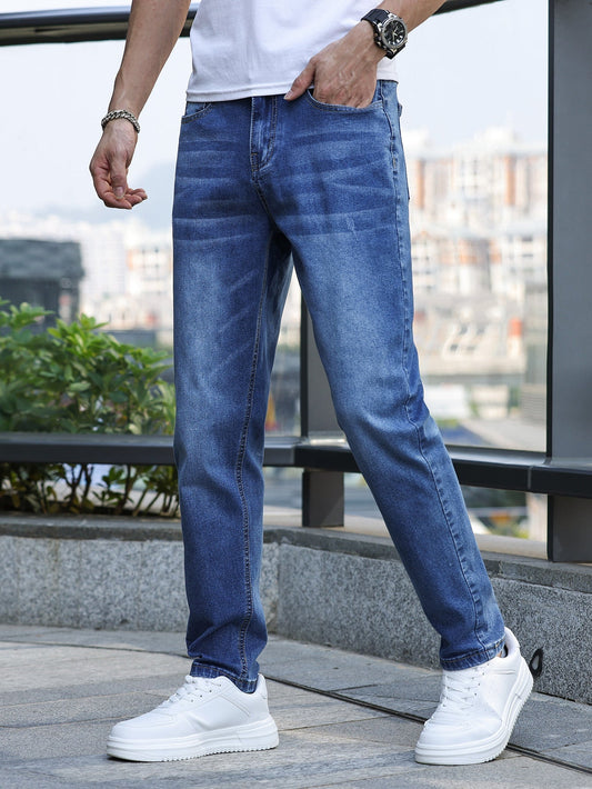 Classic Straight Leg Work Jeans - Luxivelle