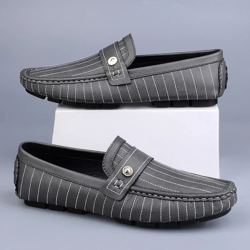 Classic Men's Slip-On Leather Loafers - Luxivelle