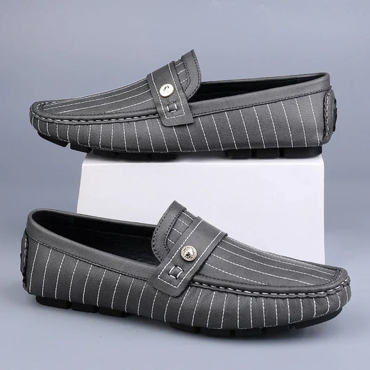 Classic Men's Slip-On Leather Loafers - Luxivelle