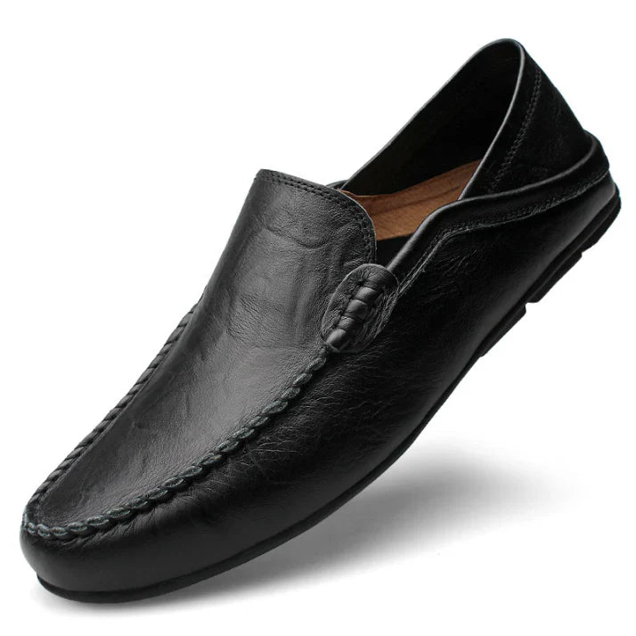 Comfortable Leather Slip On Loafers For Men - Luxivelle