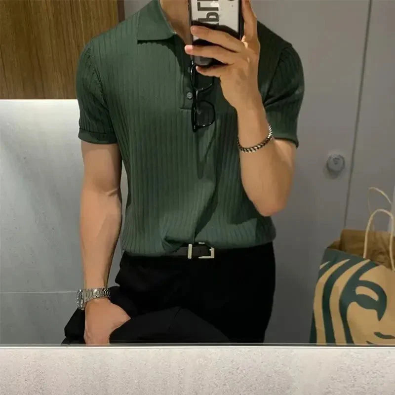 Casual Men's Short Sleeve Polo Shirt