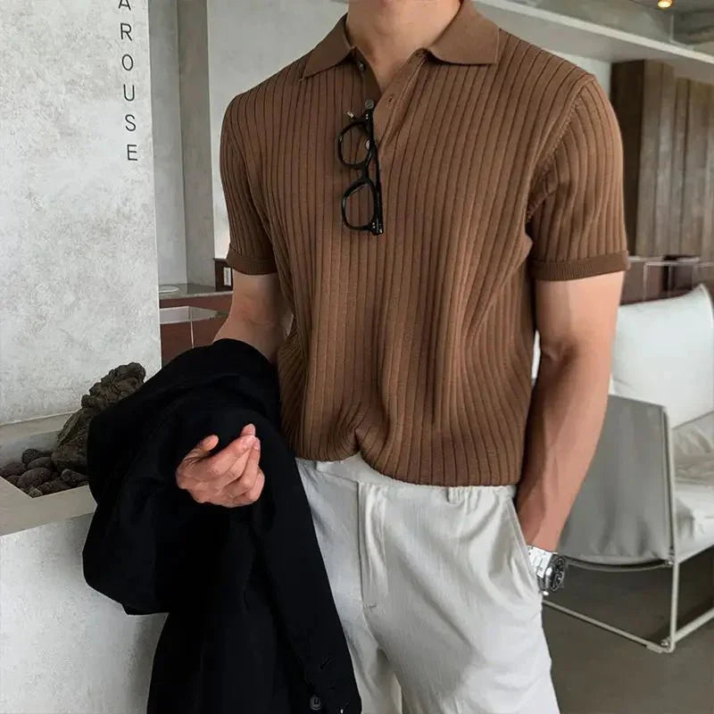 Casual Men's Short Sleeve Polo Shirt