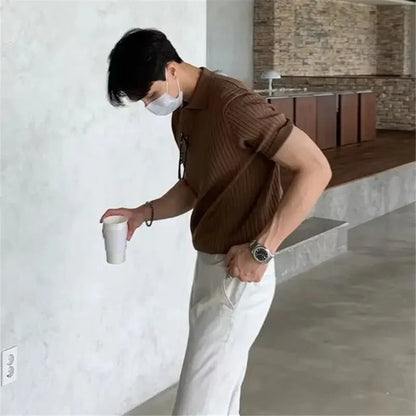 Casual Men's Short Sleeve Polo Shirt